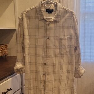Cotton On Beige Plaid Casual Shirt